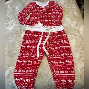Christmas Red Moose Pajama set